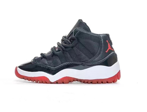 Youth Running Weapon Air Jordan 11 Black Shoes 003